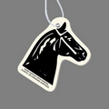 Paper Air Freshener - Horse Head Profile Silhouette Tag W/ Tab